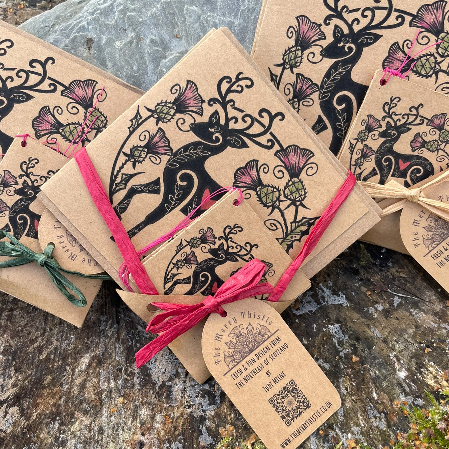 Merry Thistle A Deer for New Year gift Card