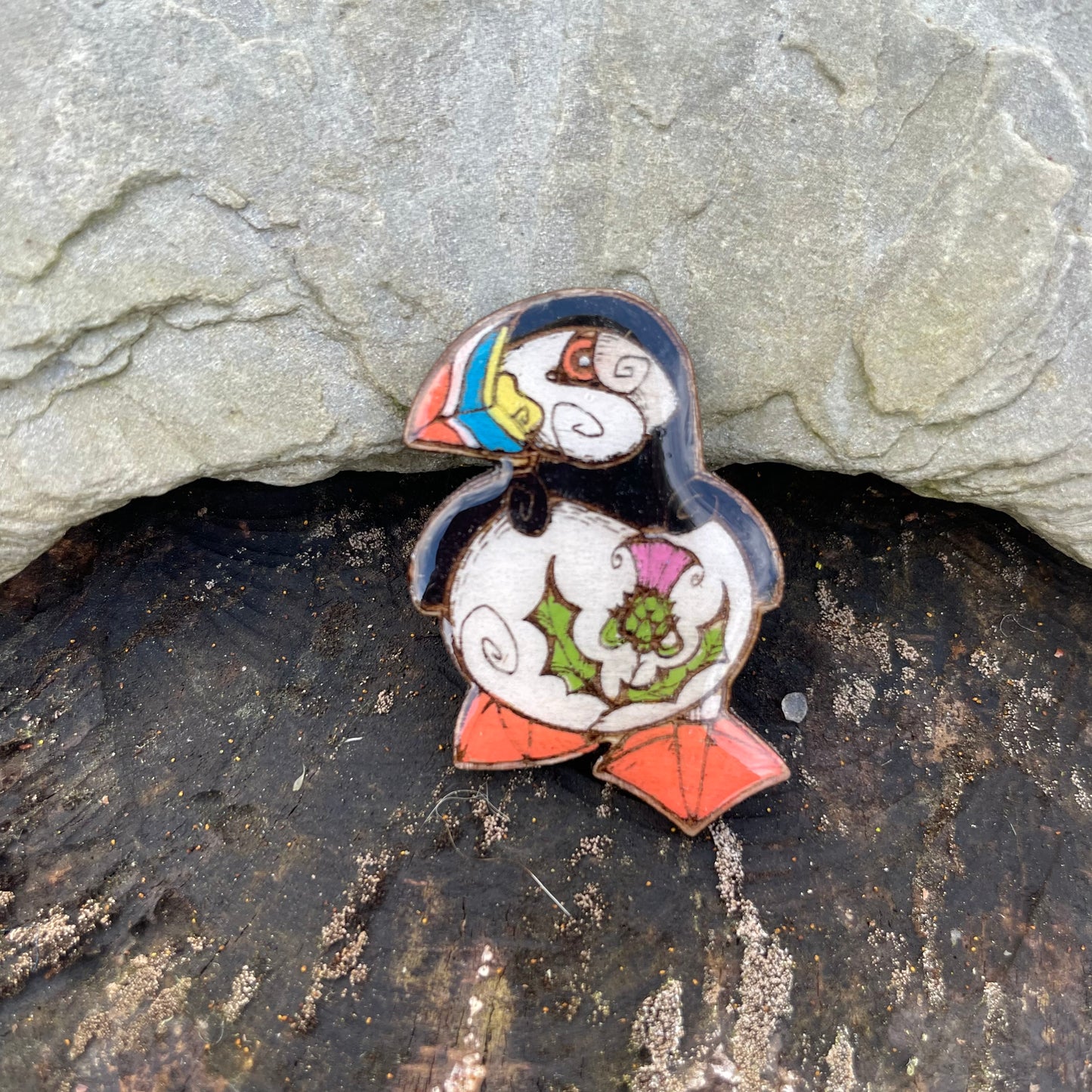Puffin Merry mini pin
