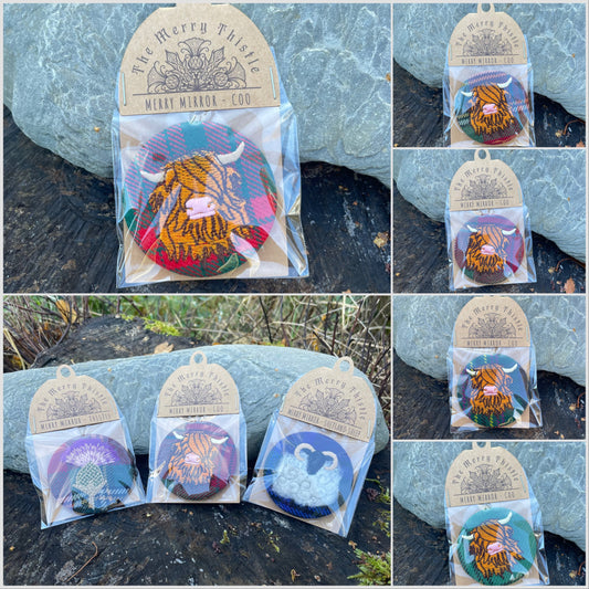 Merry Mirrors, Coo, Thistle and Shetland Sheep