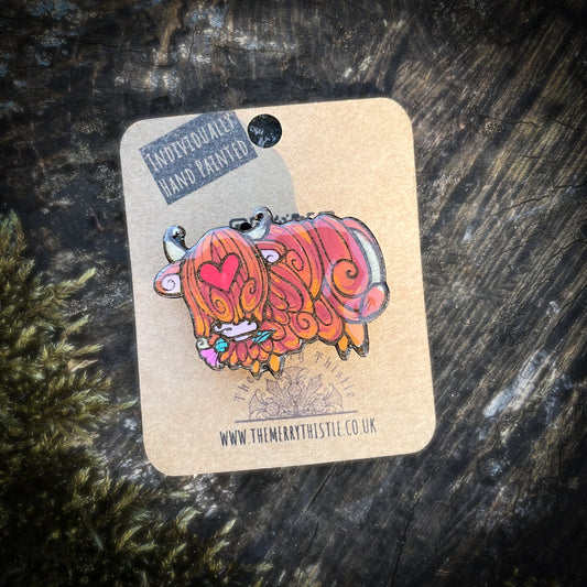 Merry Moo mini pin