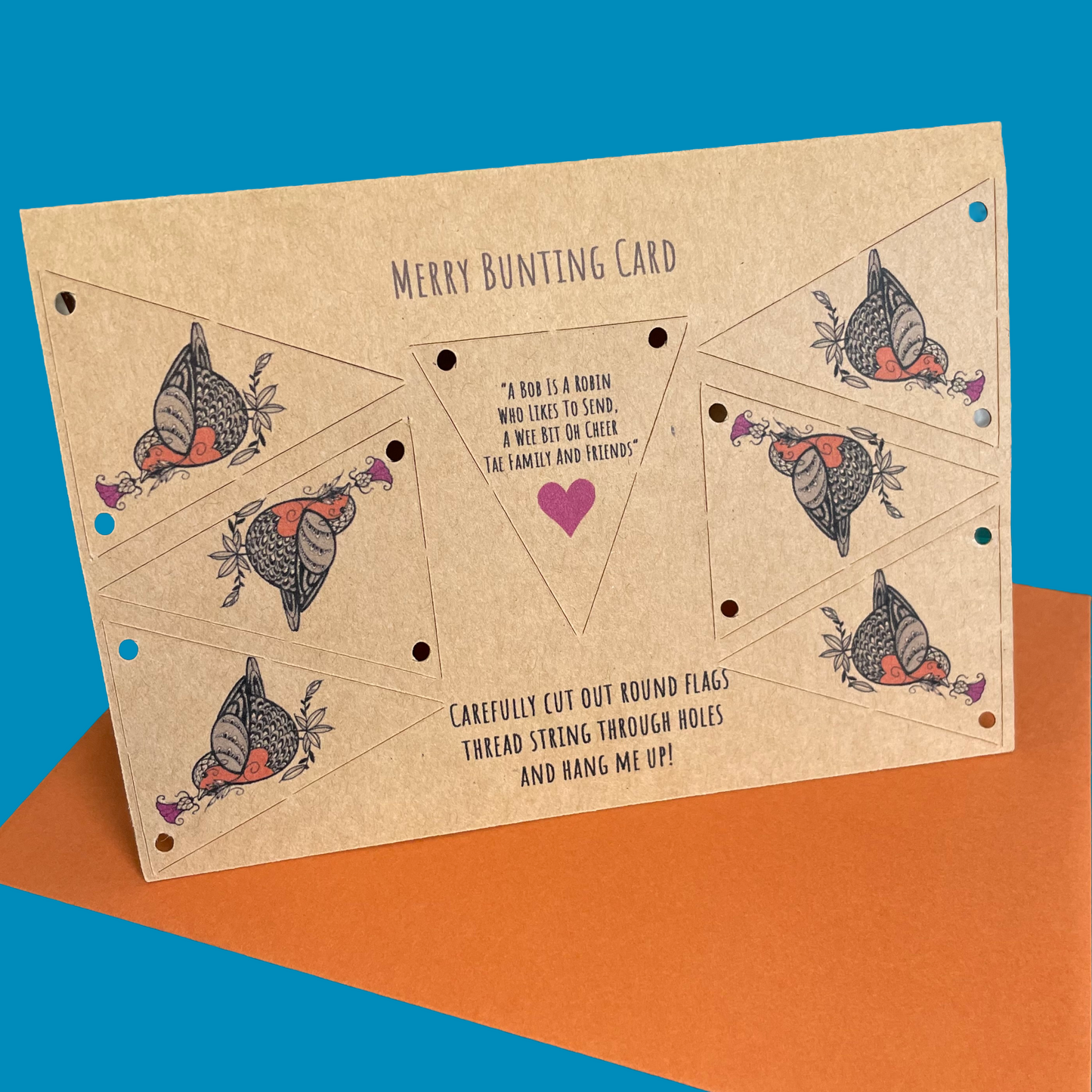 Merry Bunting Card