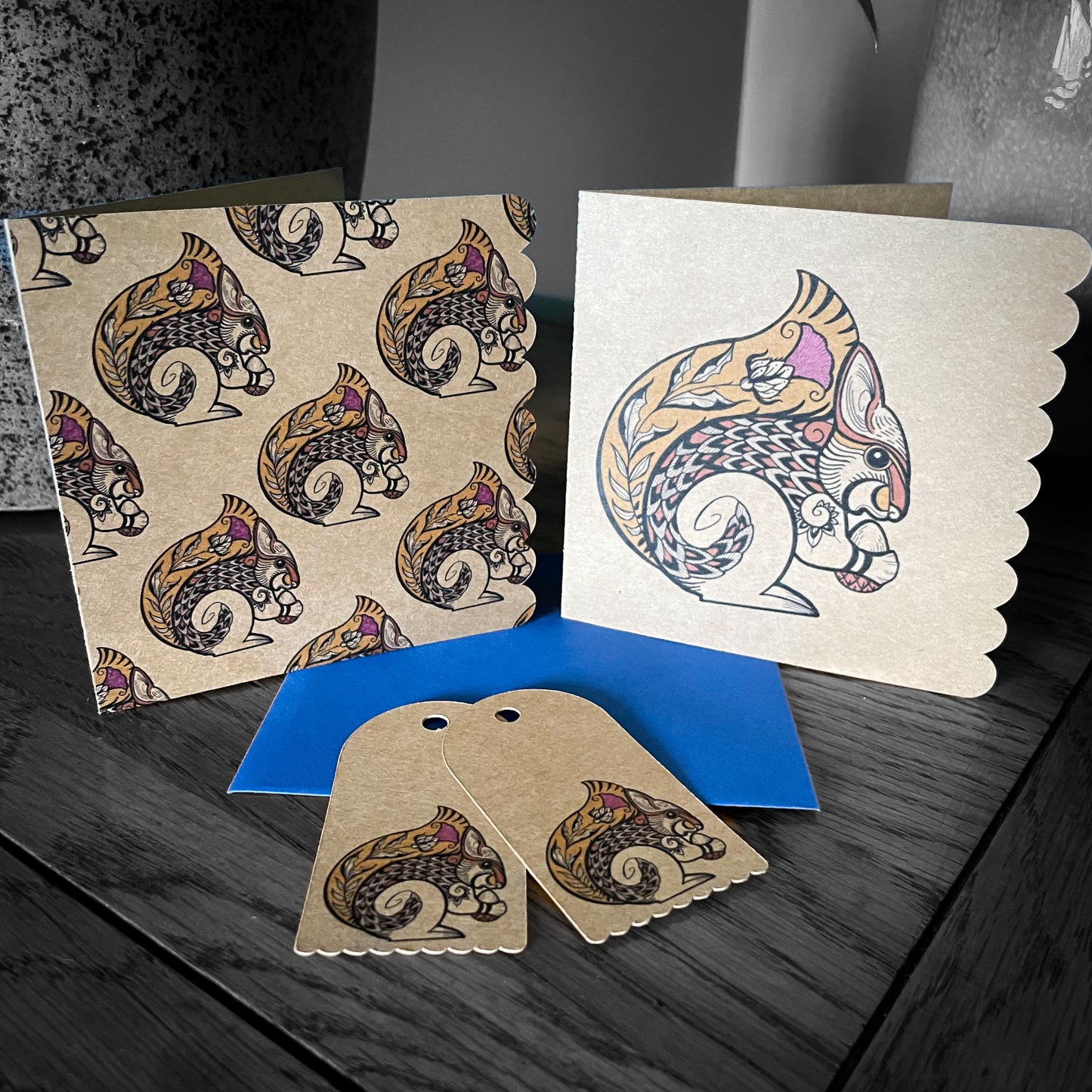 Merry Notecard and Gift Tag Set