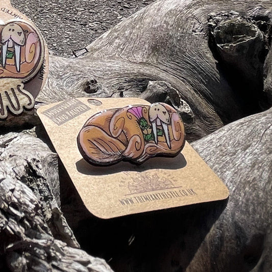 Magnus the Walrus Merry mini pin