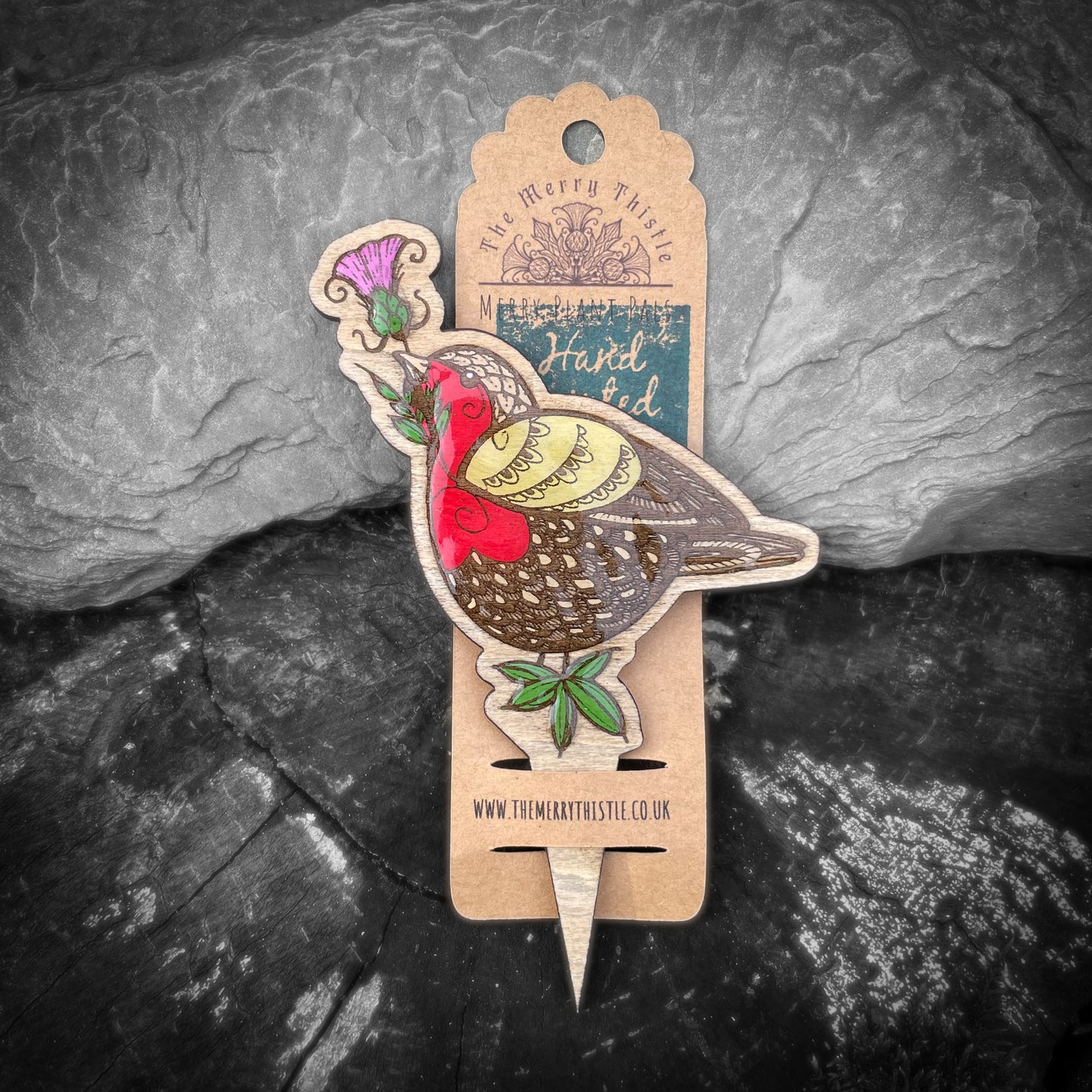 Merry Plant Pals Hand Painted Robin