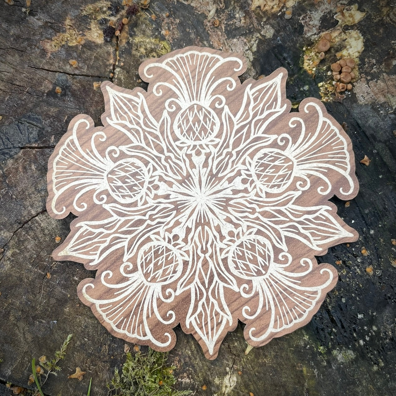 Merry Thistle Mandala Coasters