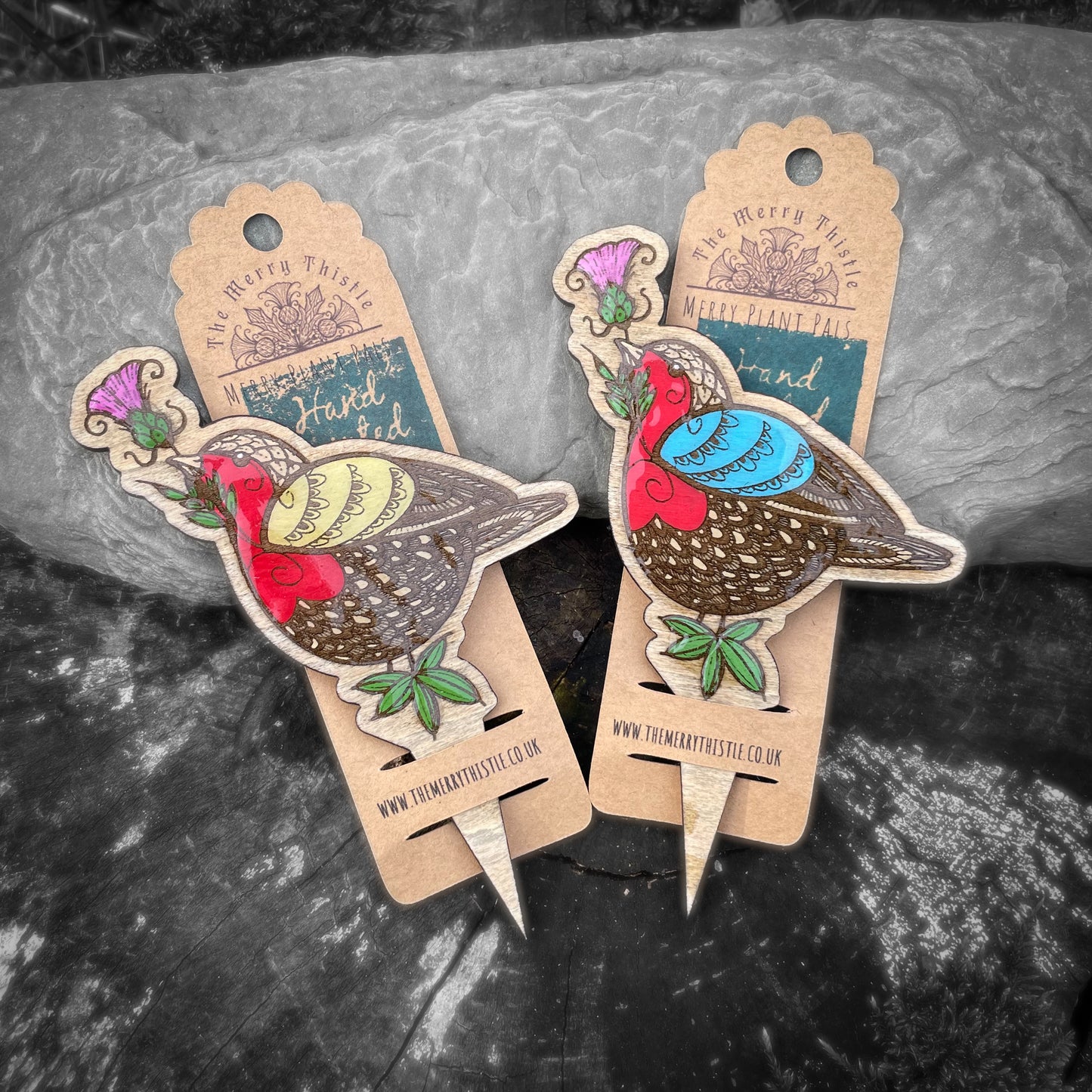 Merry Plant Pals Hand Painted Robin