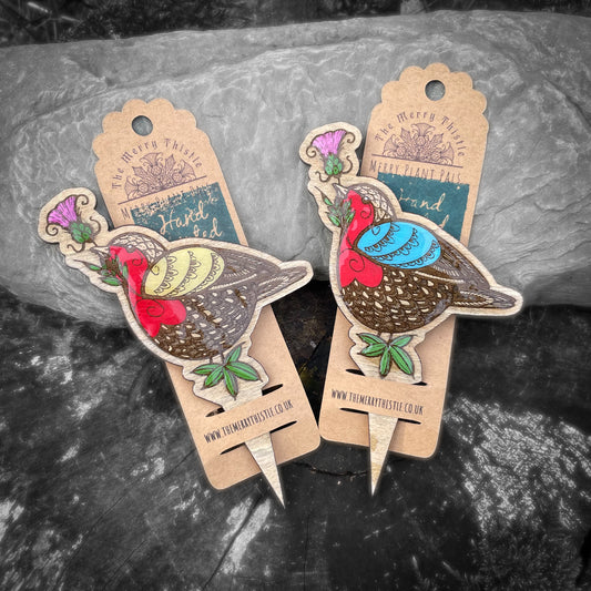 Merry Plant Pals Hand Painted Robin