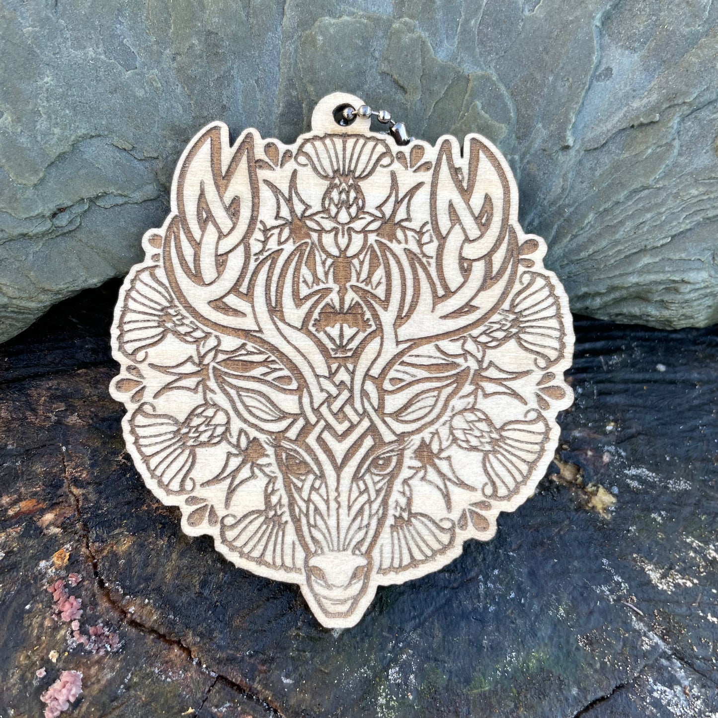 Stag and thistle mandala Merry Re-Scent